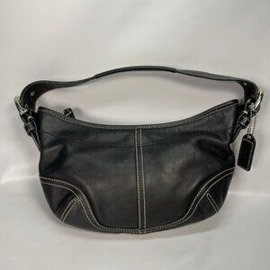 Coach Black Leather Hobo Style Shoulder Bag E05D-9541 - Classic Vintage Style